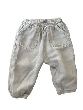 ZARA Light Gray Elastic-Waist Kids Bottoms